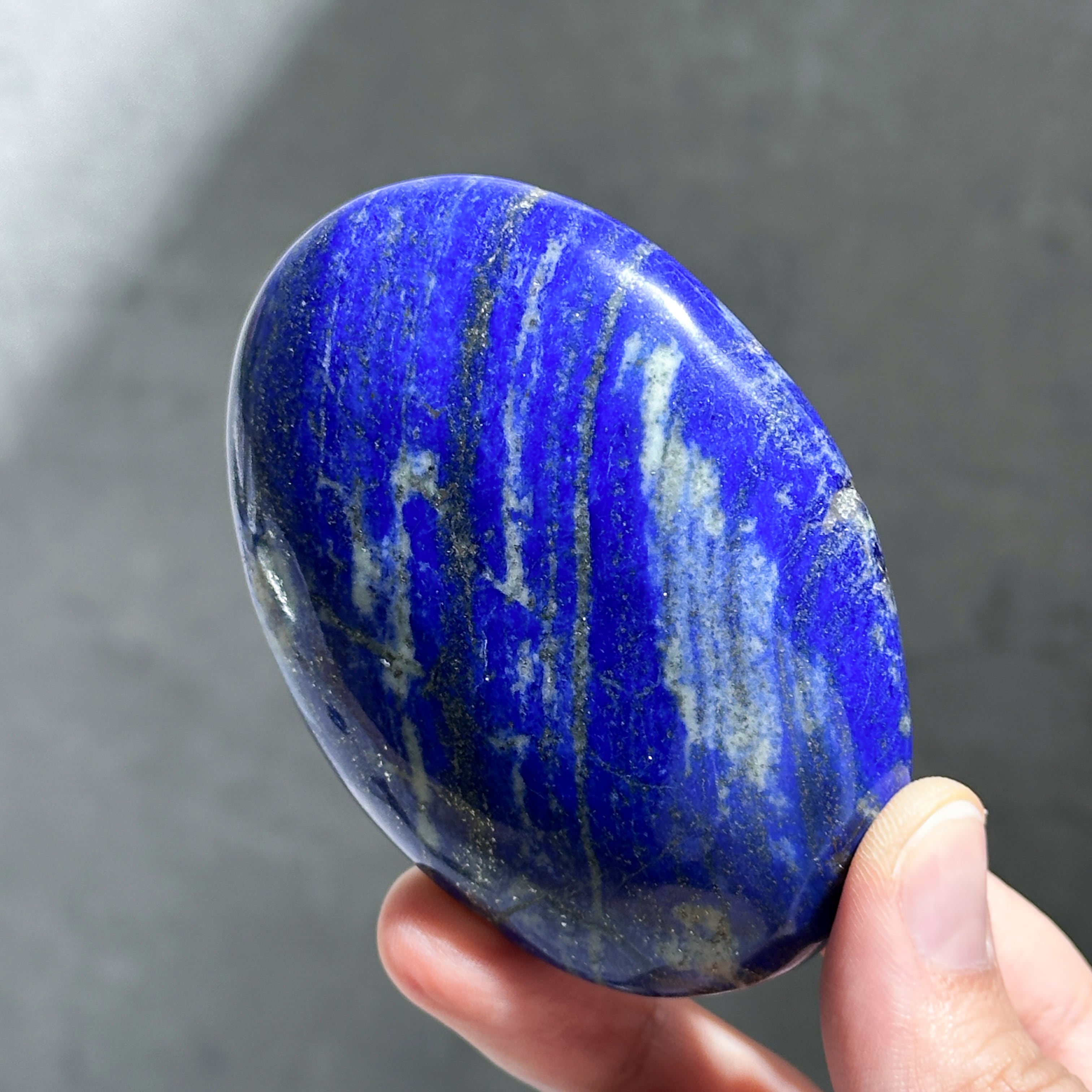 ラピスラズリ パームストーン84◇ Lapis Lazuli ◇天然石・鉱物