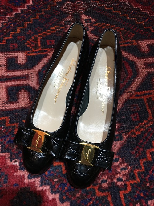 .Salvatore Ferragamo VARA CROCODILE LEATHER EMBOSSED PUMPS MADE IN ITALY/サルヴァトーレフェラガモヴァラクロコ型押しレザーパンプス 2000000043357