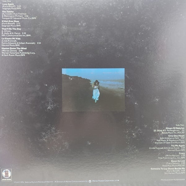 Linda Ronstadt / Hasten Down The Wind  風にさらわれた恋 [P-6544Y] - 画像2