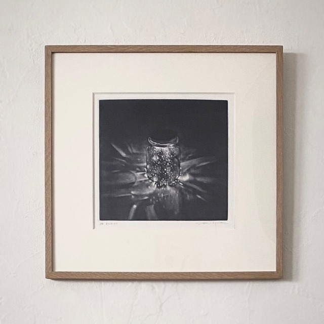 筆塚稔尚「星をあつめて」 FUDEZUKA Toshihisa "Some Enchanted Evening" / etching, mezzotint(with frame)