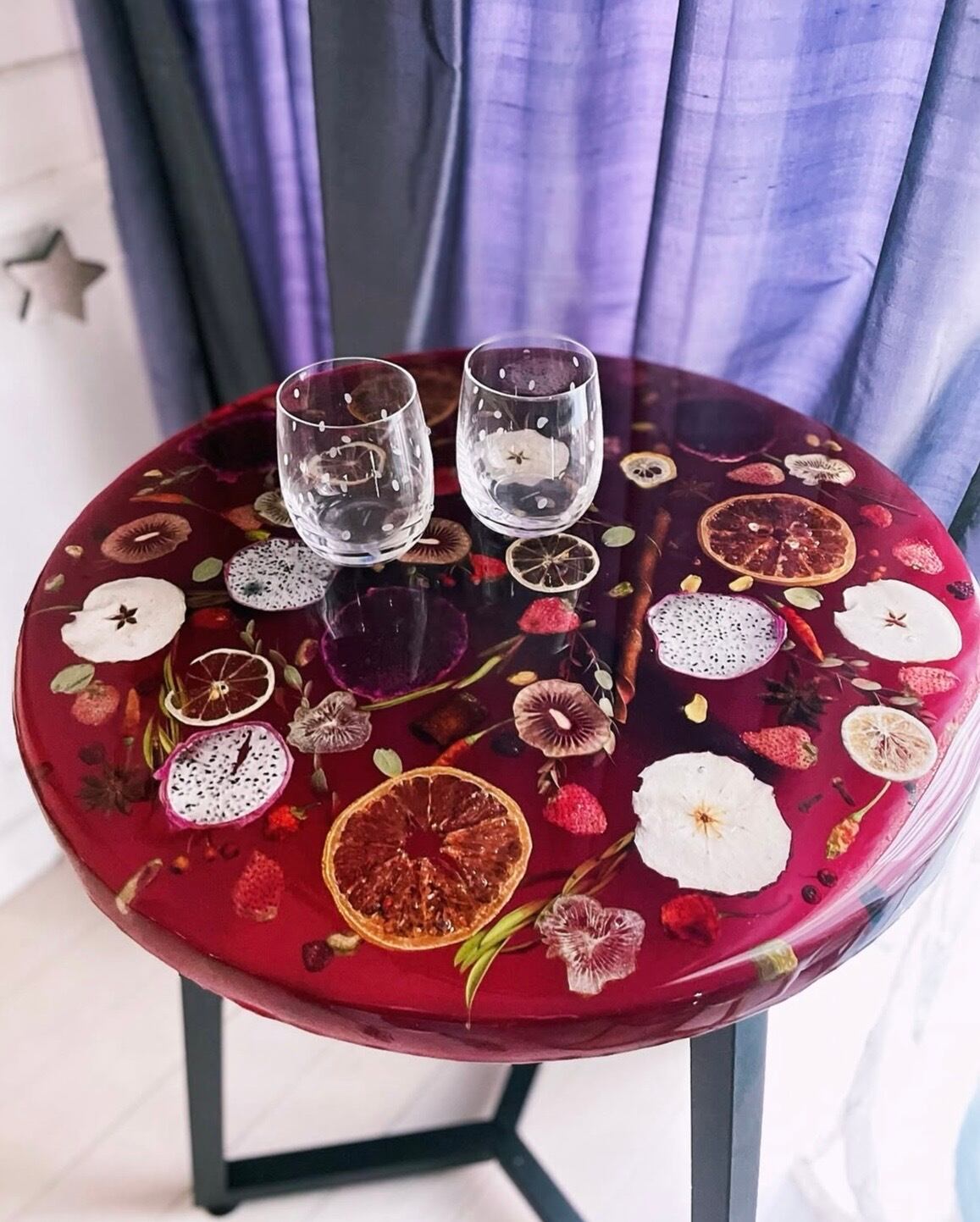 fruits resin table ❉ レジン テーブル サイドテーブル コーヒー