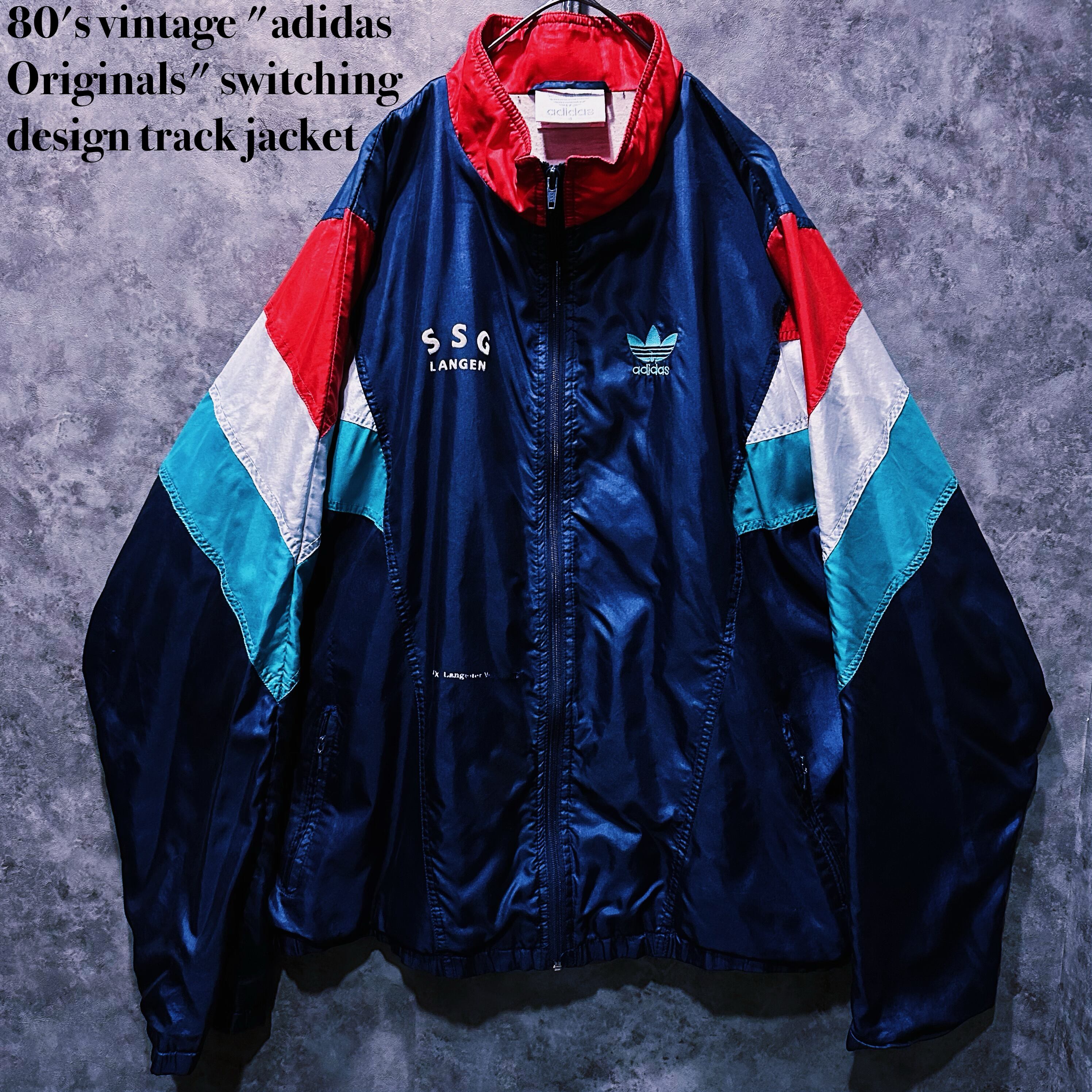 【doppio】80's vintage "adidas Originals" switching design track jacket