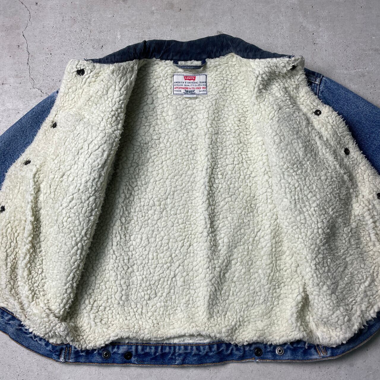 00年代 Levi's ユーロリーバイス デニムボアジャケット メンズS-M相当