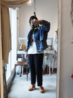 Made in USA 1980's~ buckle back Acid denim jacket／S size