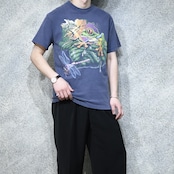 fade boro frog print tee