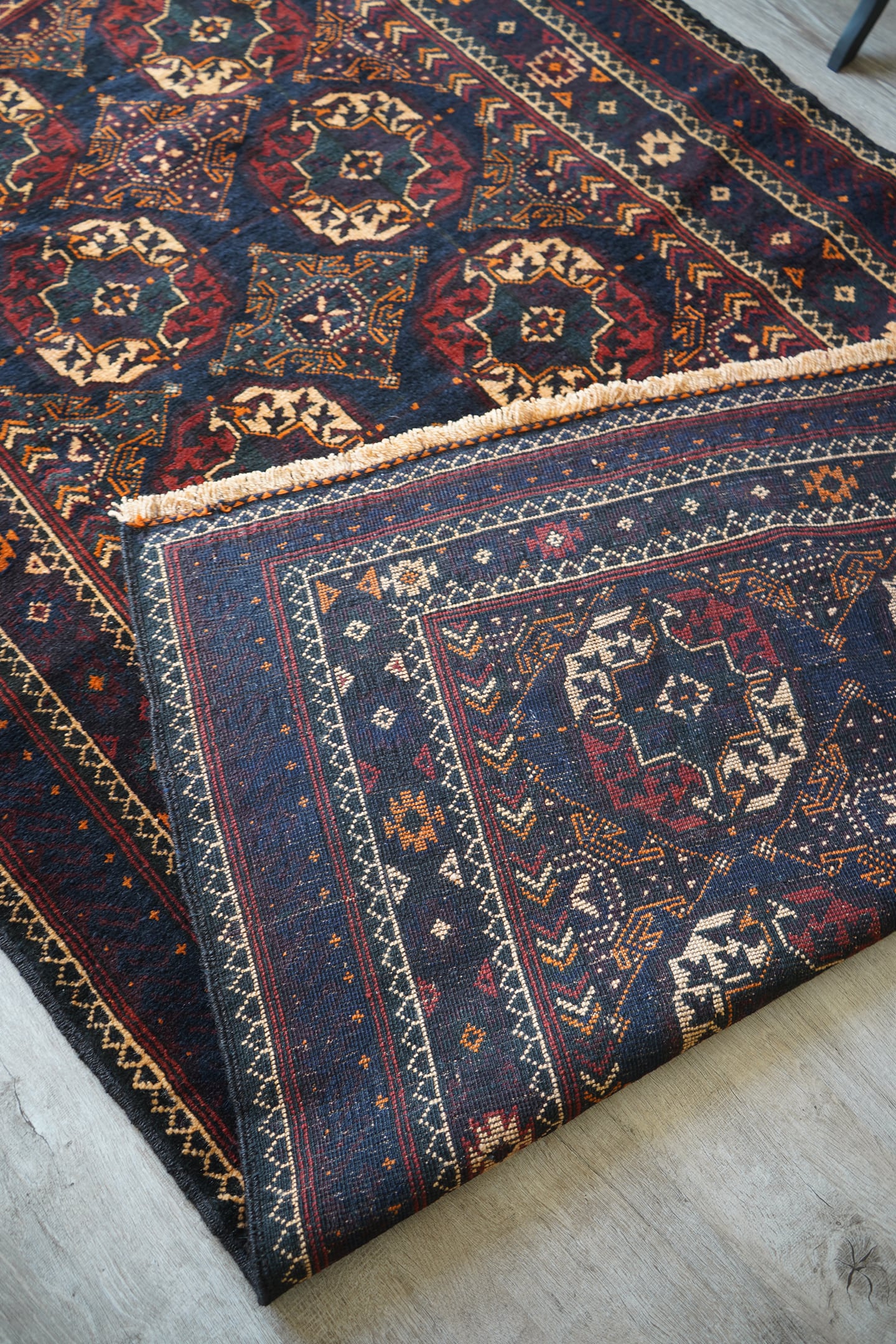 269】Vintage Afghan Madad khani Baluch rug 1980's | ヴィンテージ