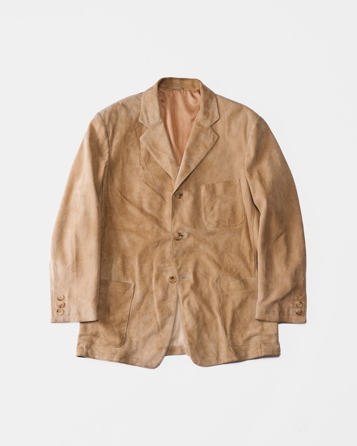 [1990s-2000s] "RUFFO" Suède Unlined Tailored Jacket (Made in Italy)