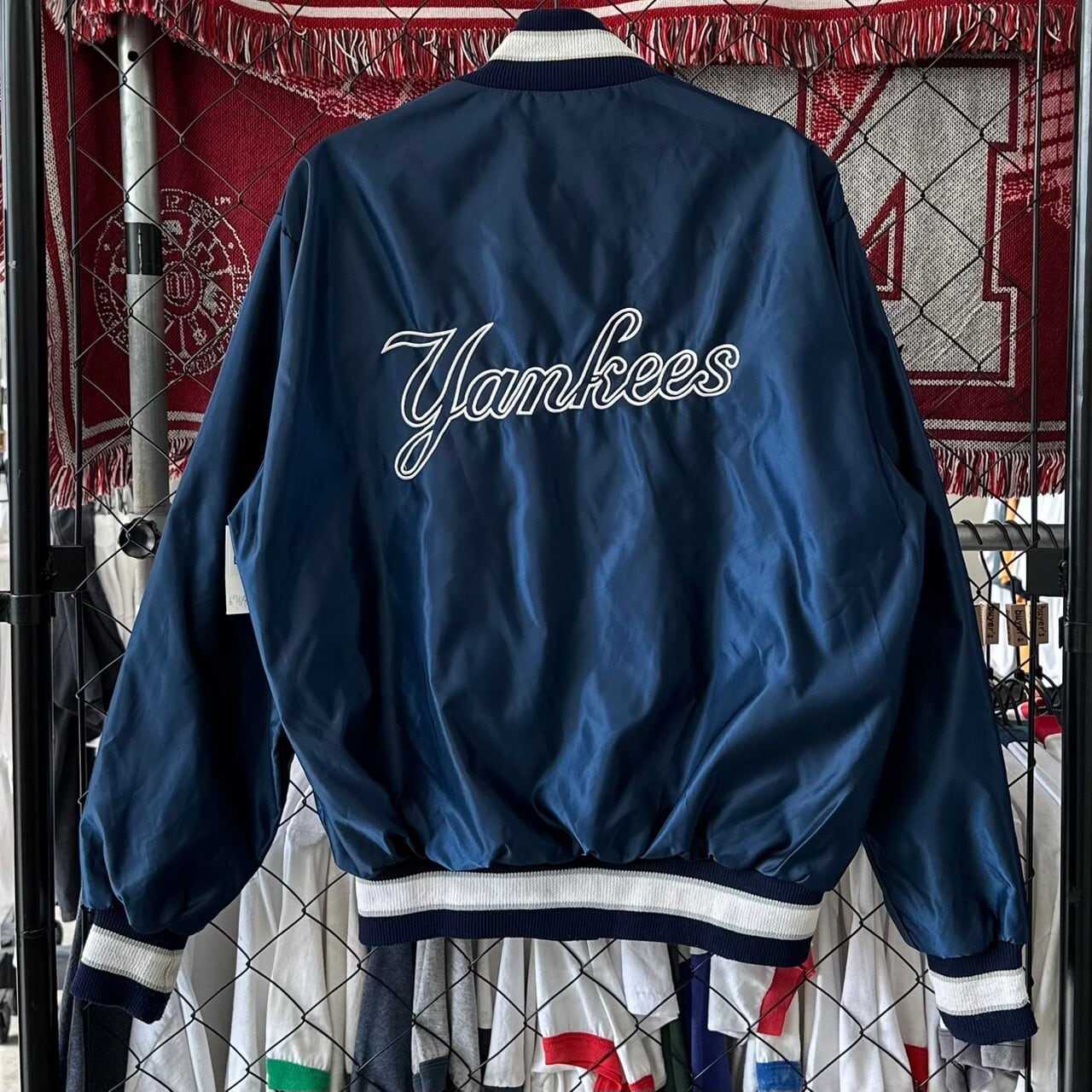 80’s Yankees ナイロンスタジャン ワッペンロゴ vintage