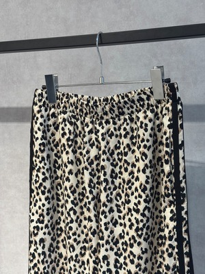 leopard satin line pants