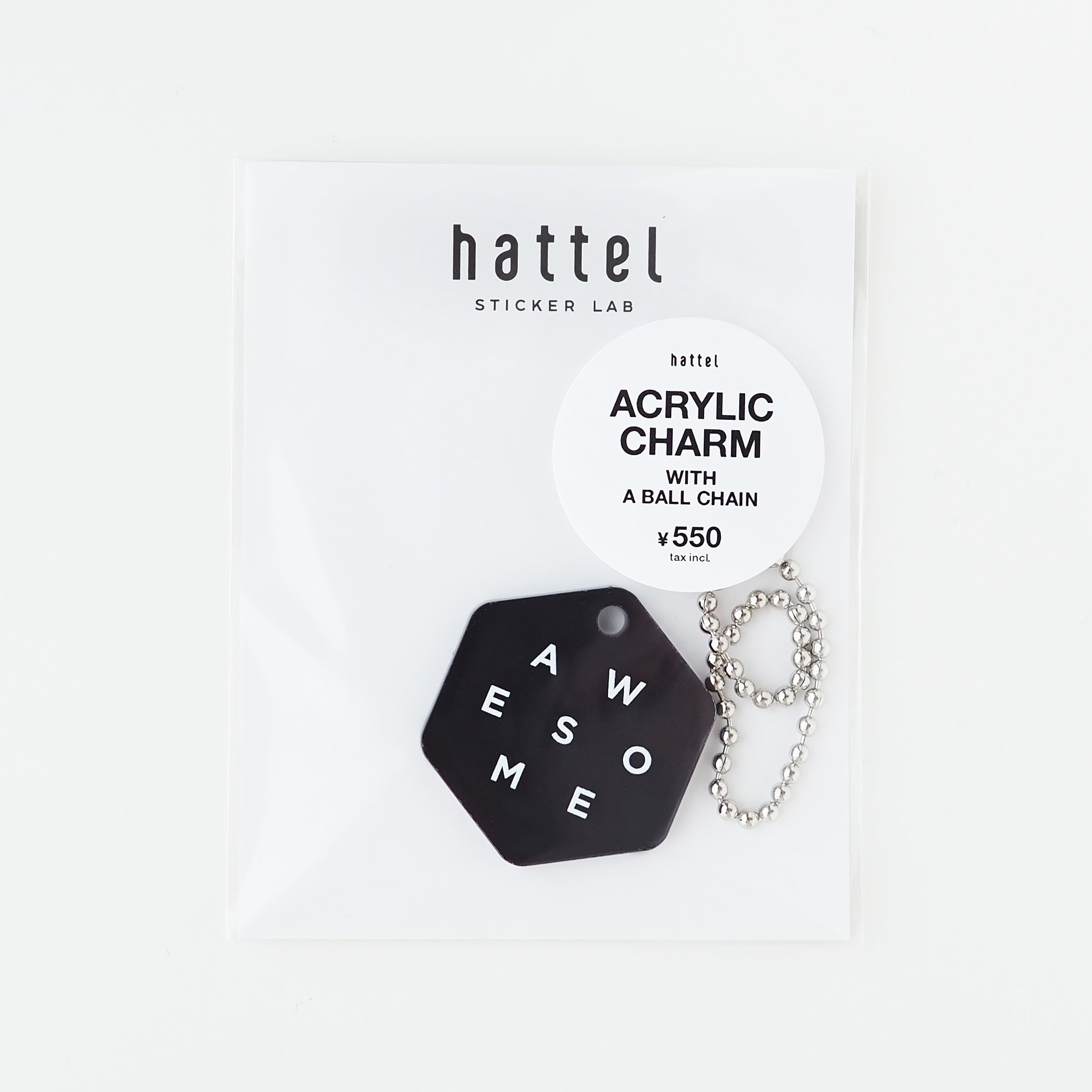 AWESOME｜モノクロ｜アクリルチャーム｜hattel | ASANEL
