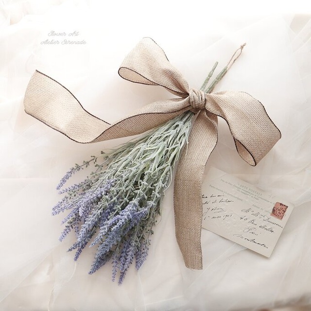 魔女の小部屋のナチュラルスワッグ -Aromatic Lavender & Country ribbon