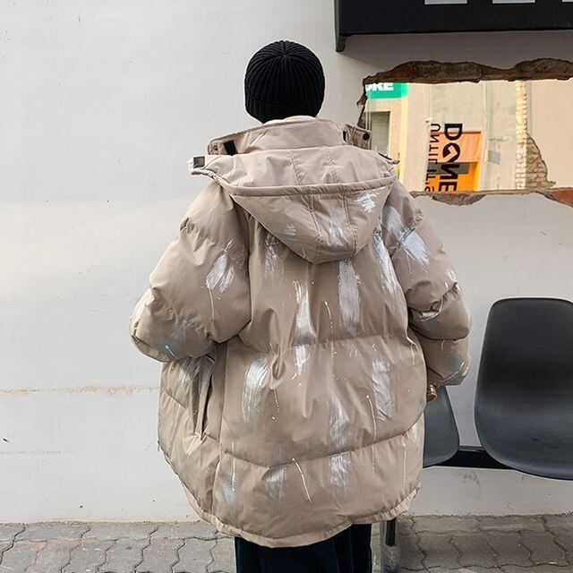 【NIKE】ワンポイントダウンジャケット　フード　ストリート　大きめサイズ　秋冬