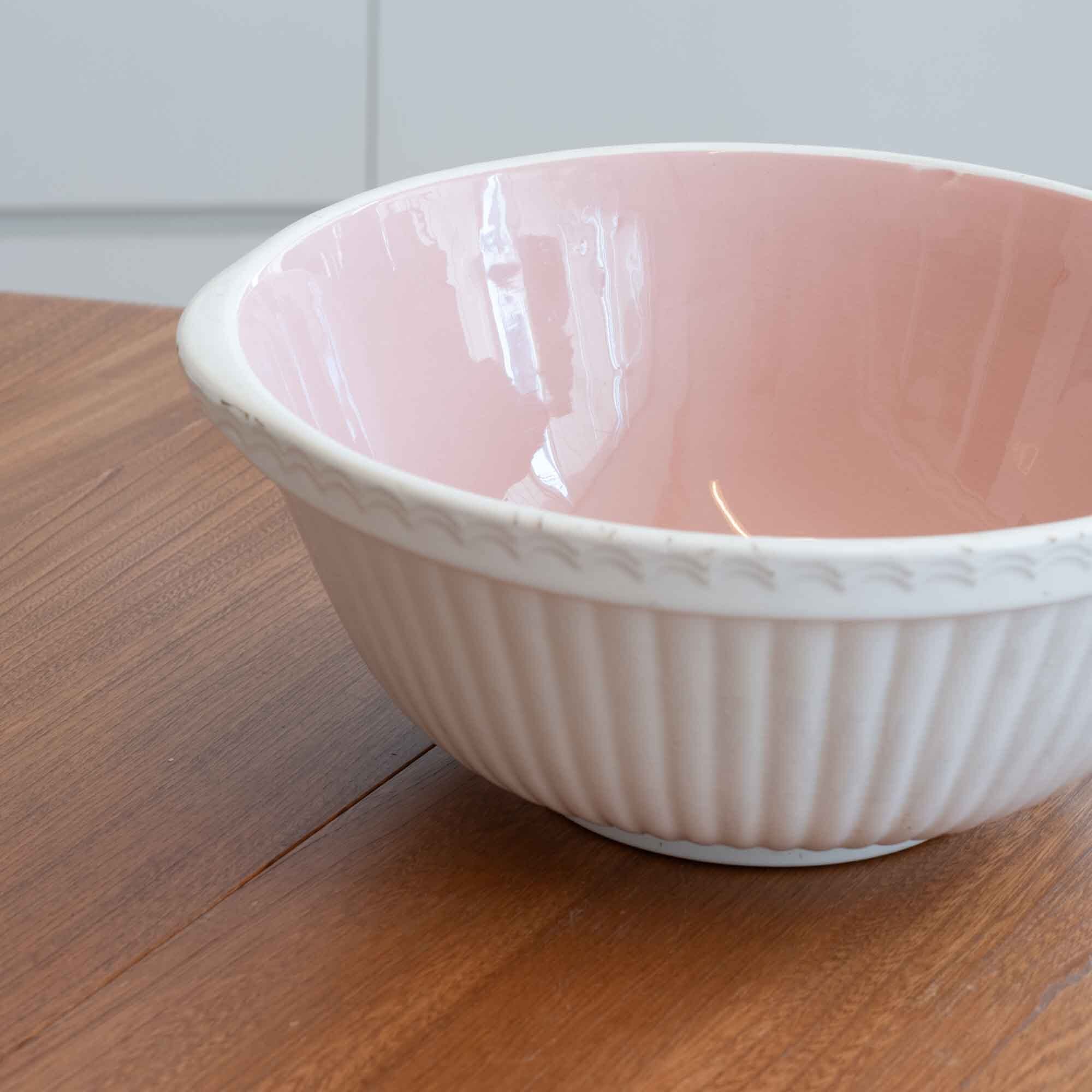 英国 TG GREEN 社製 ビンテージミキシングボウル ピンクカラー サイズ31センチ特大サイズ