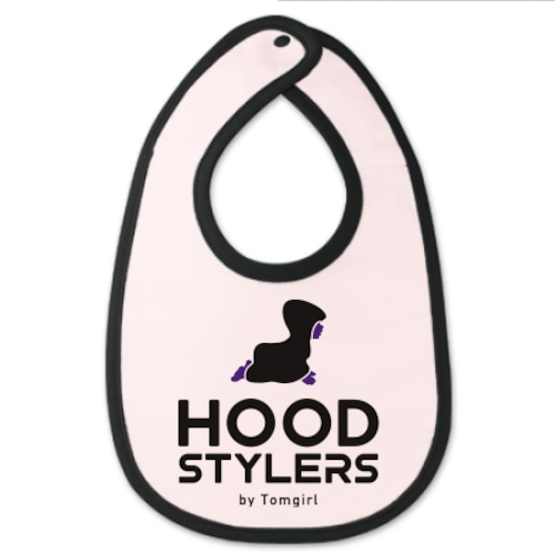 翌日発送　HOOD STYLERS BABY LOGO よだれかけ　ピンク