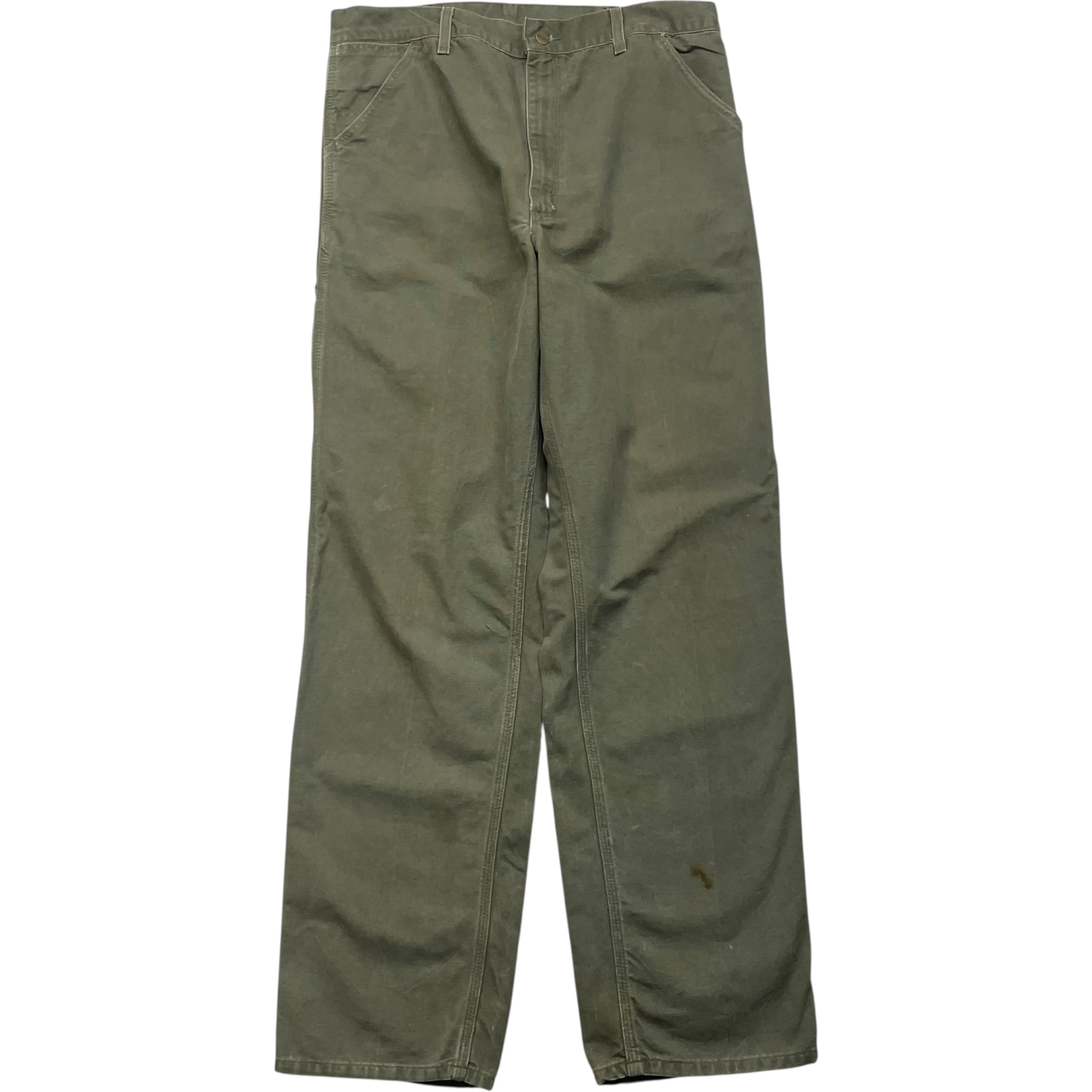 《実寸 W35L34》 Carhartt カーハート ペインターパンツ ワークパンツ モスグリーン no.8691