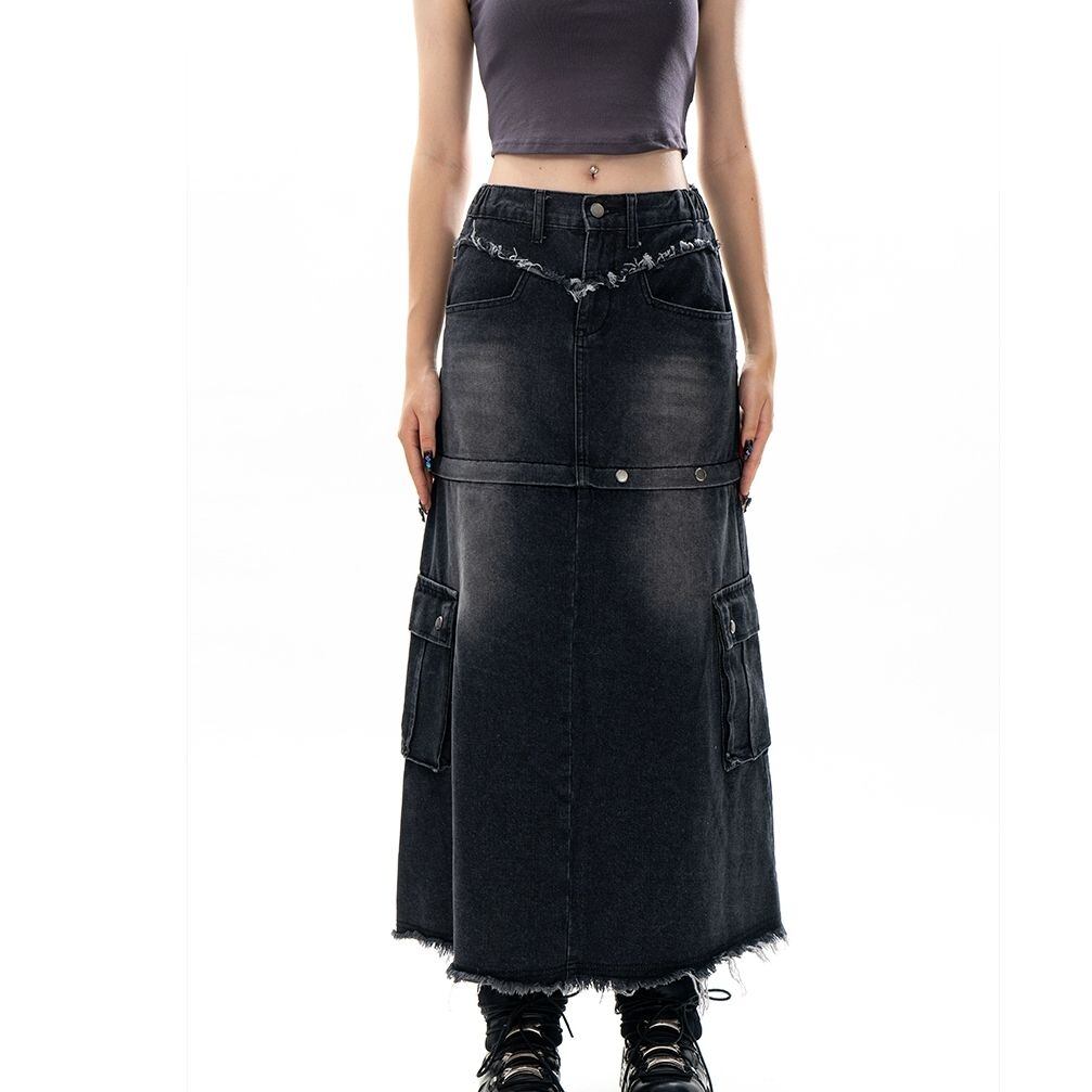 ティビ tibi BLACK DENIM GODET マキシ スカート 26 Black Denim Godet Maxi Skirt – Tibi Official