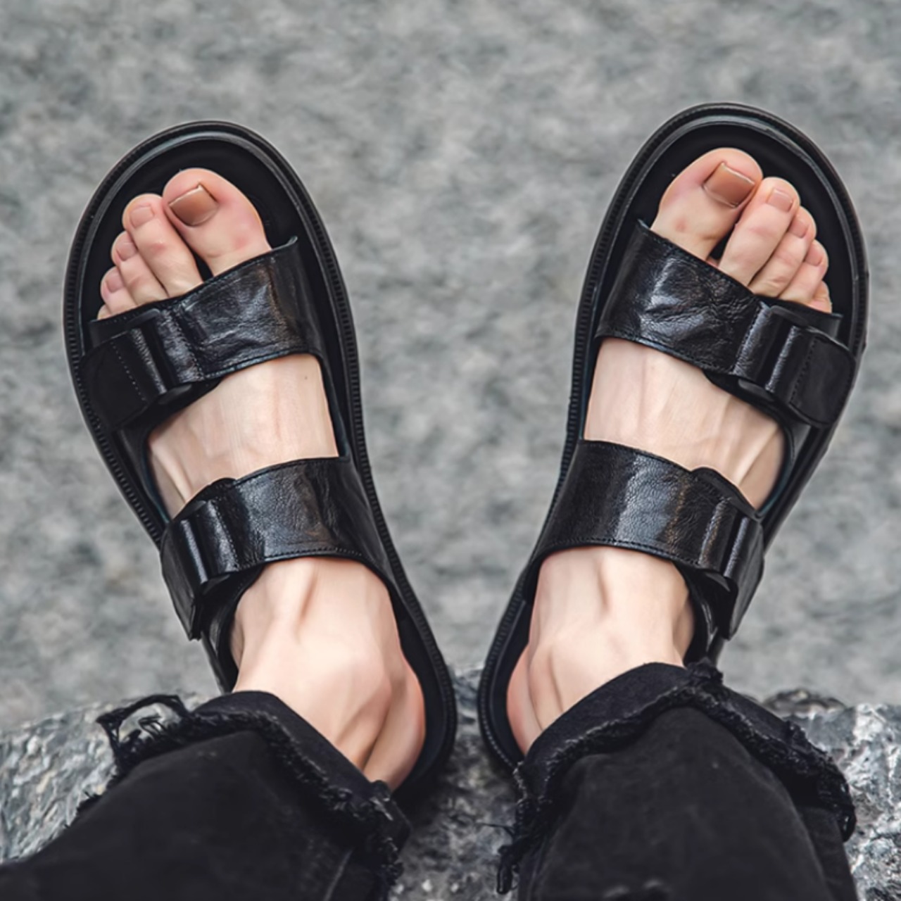 レザーアウトドアサンダル  S0126