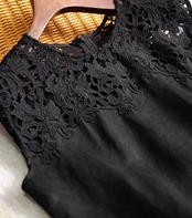 刺繍レース ノースリーブブラウス