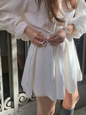(予約) ounce / Pico banding mini skirt / 2color