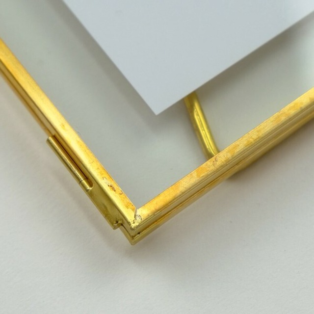 ブラス フォトフレームタロン（Sサイズ）／真鍮　ガラス　写真立て