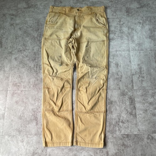 20s ニカラグア製 ブラウン ダブルニー Carhartt 36×34