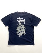 90s OLD STUSSY Dragon Print Tee