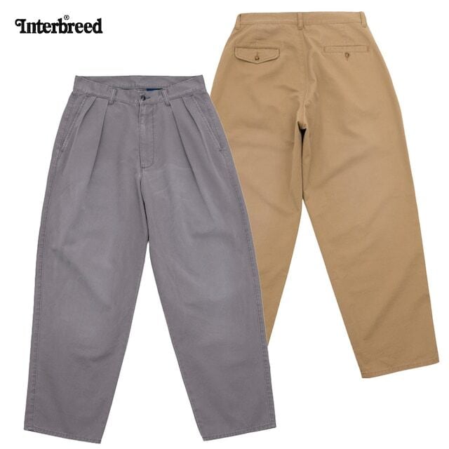 INTERBREED : Faded Two Tuck Chino