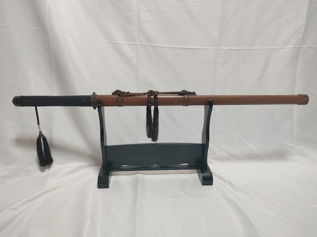 古装唐大刀 木目鞘 強化樹脂刀身 模造刀 中国剣 古代日本刀