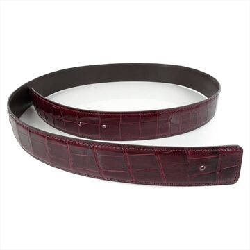 新品 クロコダイル ベルト レザーベルト ツヤ Hバックル コンスタンス  