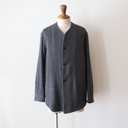 nonnotte " No Collar Shirt Jacket ( Charcoal Top )"