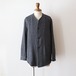 nonnotte " No Collar Shirt Jacket ( Charcoal Top )"