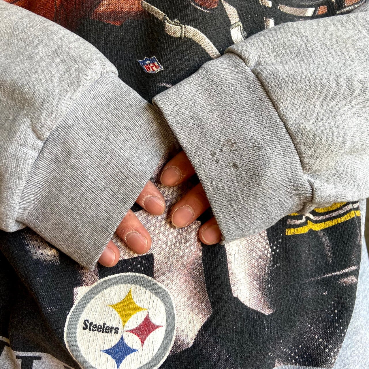 90年代 NFL ピッツバーグ・スティーラーズ プリント スウェットシャツ