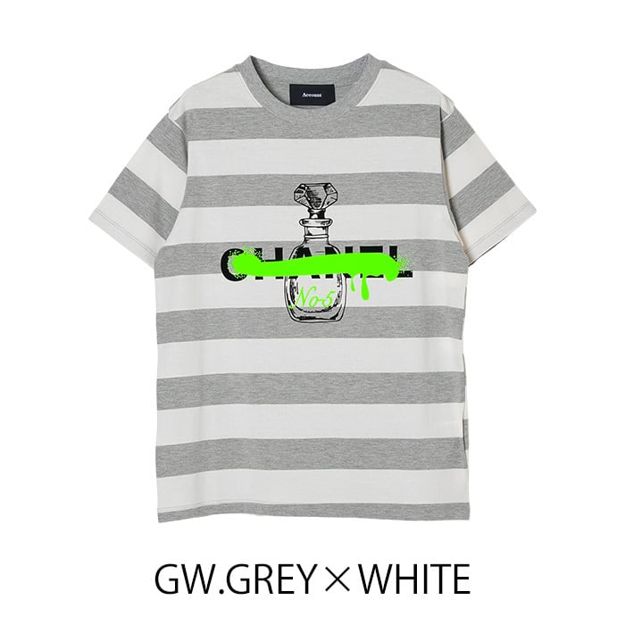 ミカーレミカーレ MICALLEMICALLE 22-4253T_CL PERFUME BORDER T-SHIRT