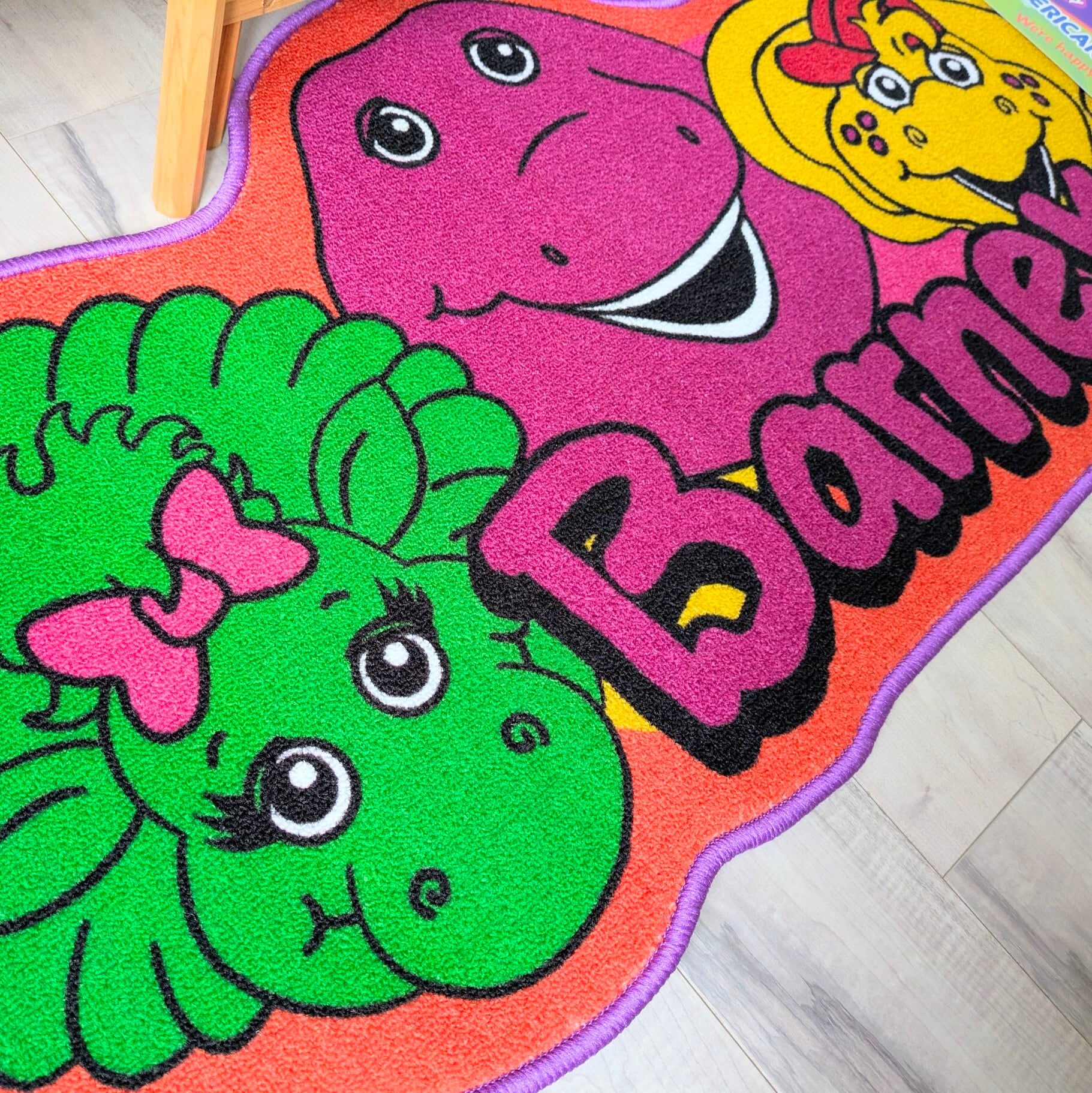 ♧【 Barney & Friends（ バーニー&フレンズ ） 】American MAT ( 裏面滑り止め加工 ) / キッチンマット / ふかふかマット / フロアマット / バス / エントランス / ロングバージョン〚アメリカン雑貨 アメトイ〛