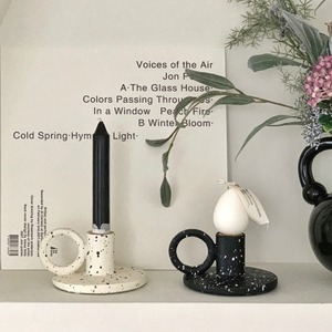 dot handle candle holder 2colors / ドット ハンドル キャンドルホルダー テーパー オブジェ 韓国インテリア雑貨