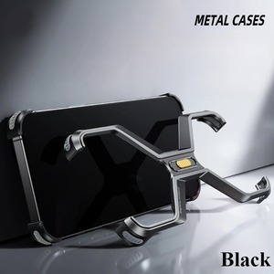 ◆iPhone 16/Pro/Pro Max◆ X-Shaped Aluminum Phone Case / X-シェイプ アルミニウム スマホケース