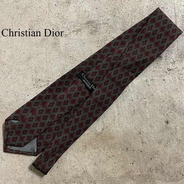 〖Christian Dior〗full patterned silk necktie/クリスチャンディオール 総柄 シルク ネクタイ/#0609/osaka