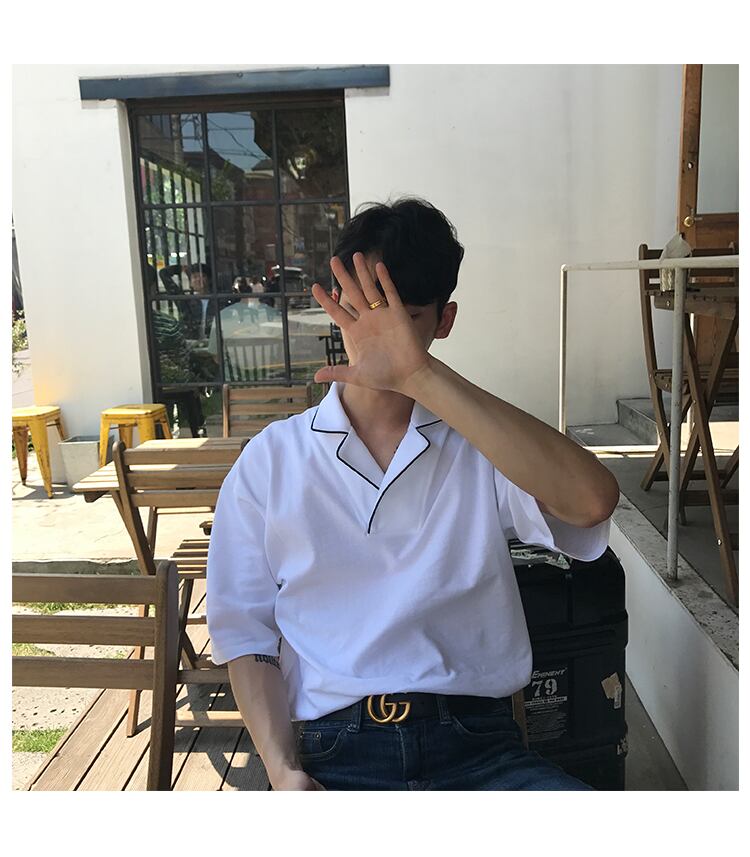 全2色 Tシャツ カットソー ポロシャツ カジュアル おしゃれ