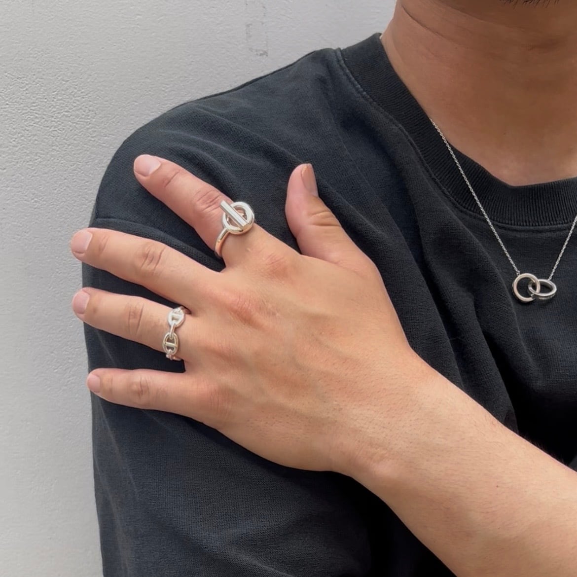希少サイズ【HERMES】【18号58】2642 エルメスEchappeeスターリング