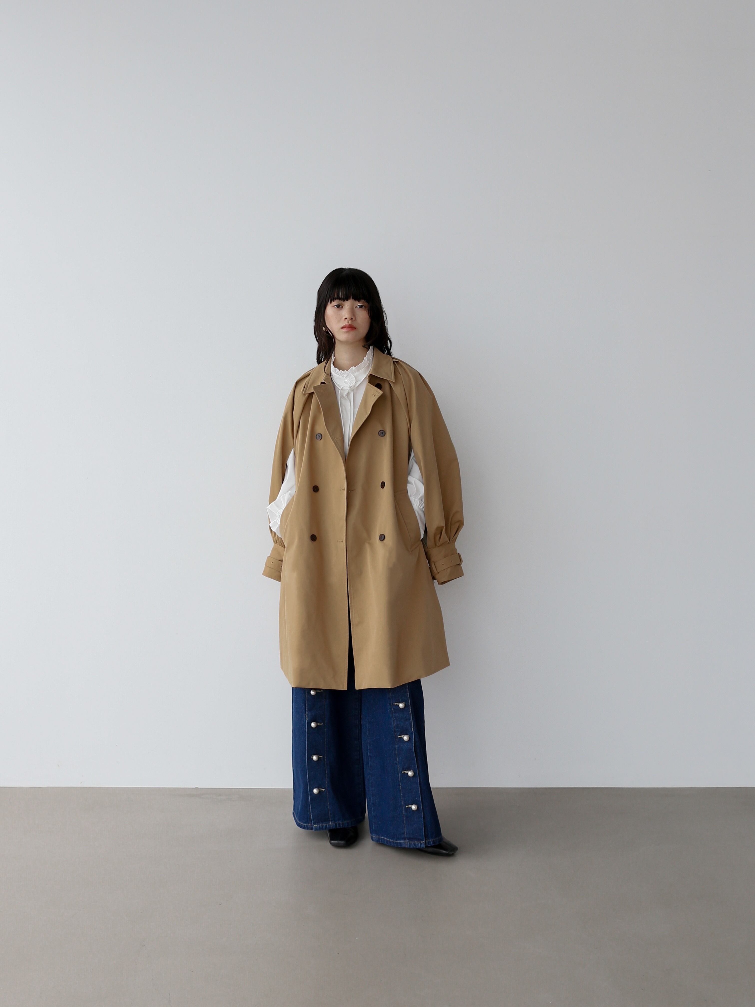 2way balloon sleeve middle trench coat（beige） | Katrin TOKYO