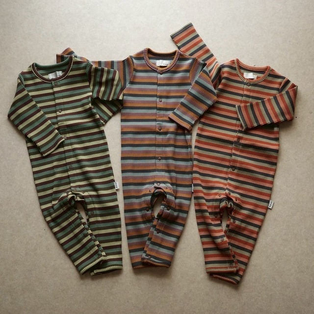 即納andpal &pal アンドパル　ボーダーロンパース　