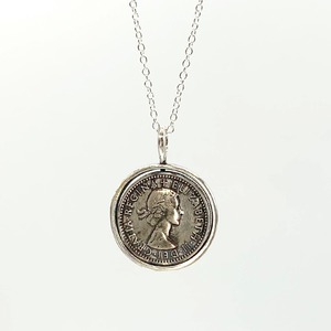 シックスペンスコイン回転式ネックレス