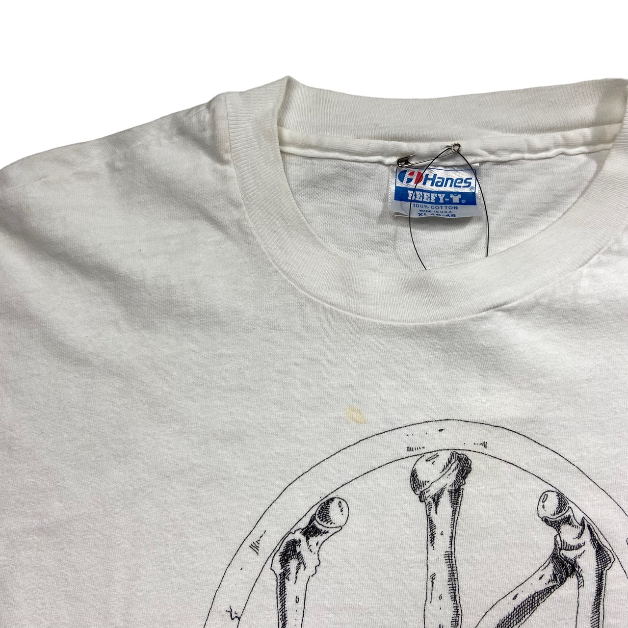 vintage 1990's skull print tee "HEBRON ACADEMY"