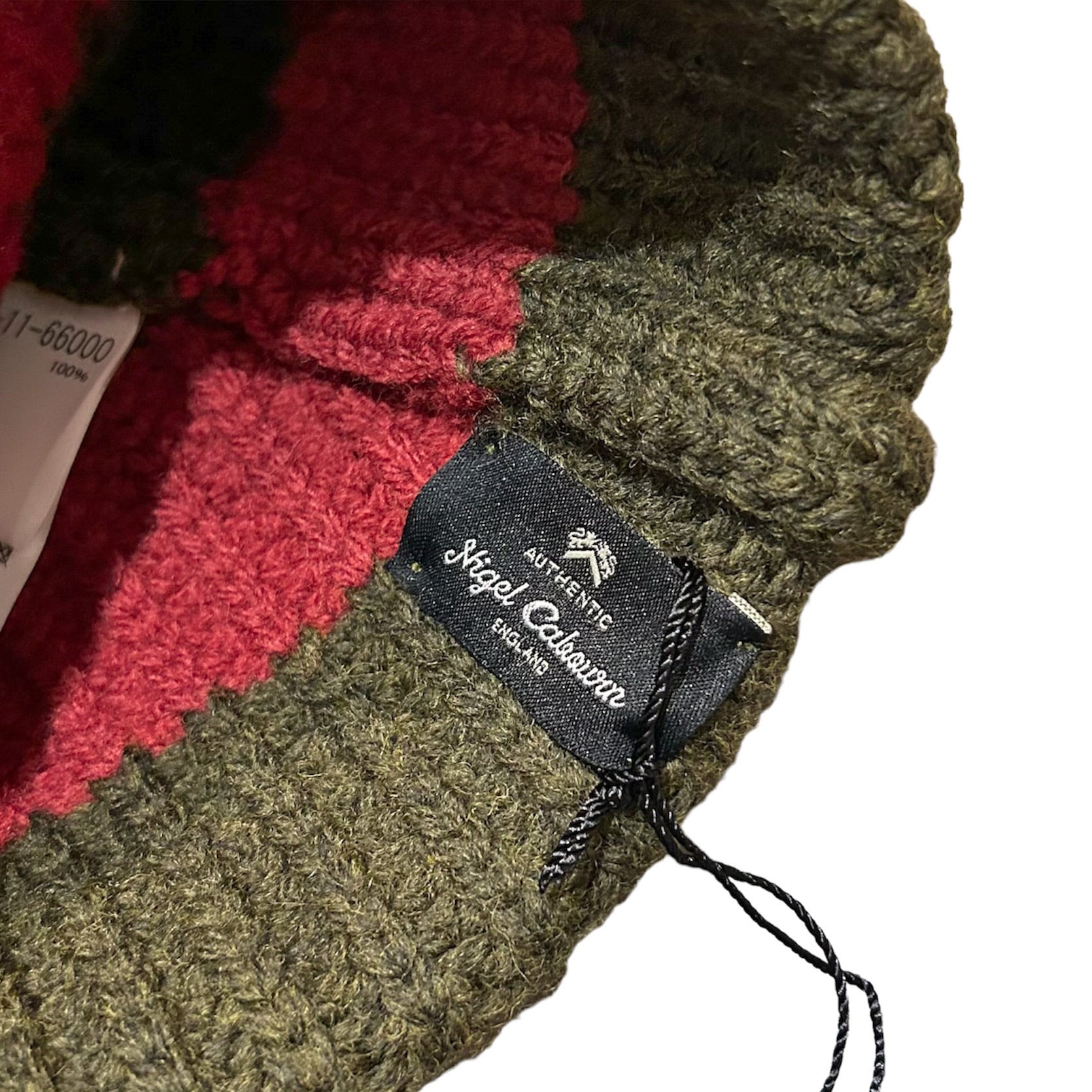 Nigel Cabourn / STRIPED POM POM BEANIE Green ナイジェルケーボン ストライプ ポンポン ビーニー  ニットキャップ