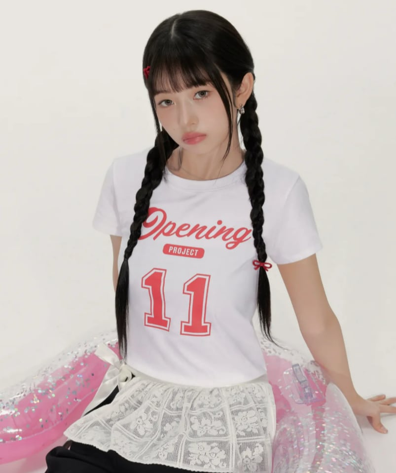 【OPENING PROJECT】2Pack W Small Logo T Shirt IVE レイ 着用 OPENING PROJECT】2Pack W Small Logo T Shirt IVE レイ 着用