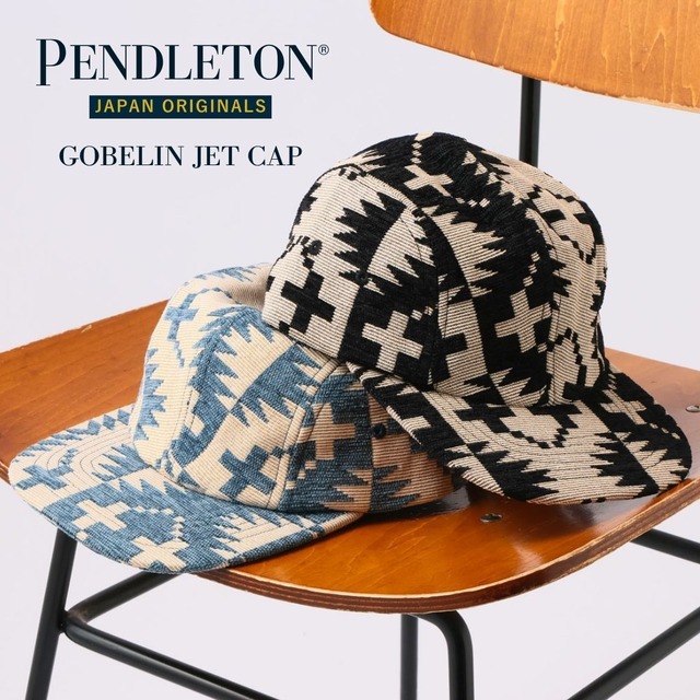 ペンドルトン ゴブラン ジェット キャップ 帽子 レディース メンズ ユニセックス ブランド PENDLETON 総柄 ゴブラン織り おしゃれ 可愛い かわいい アウトドア プレゼント ギフト ブルー ブラック PDT-000-261006 Sl018