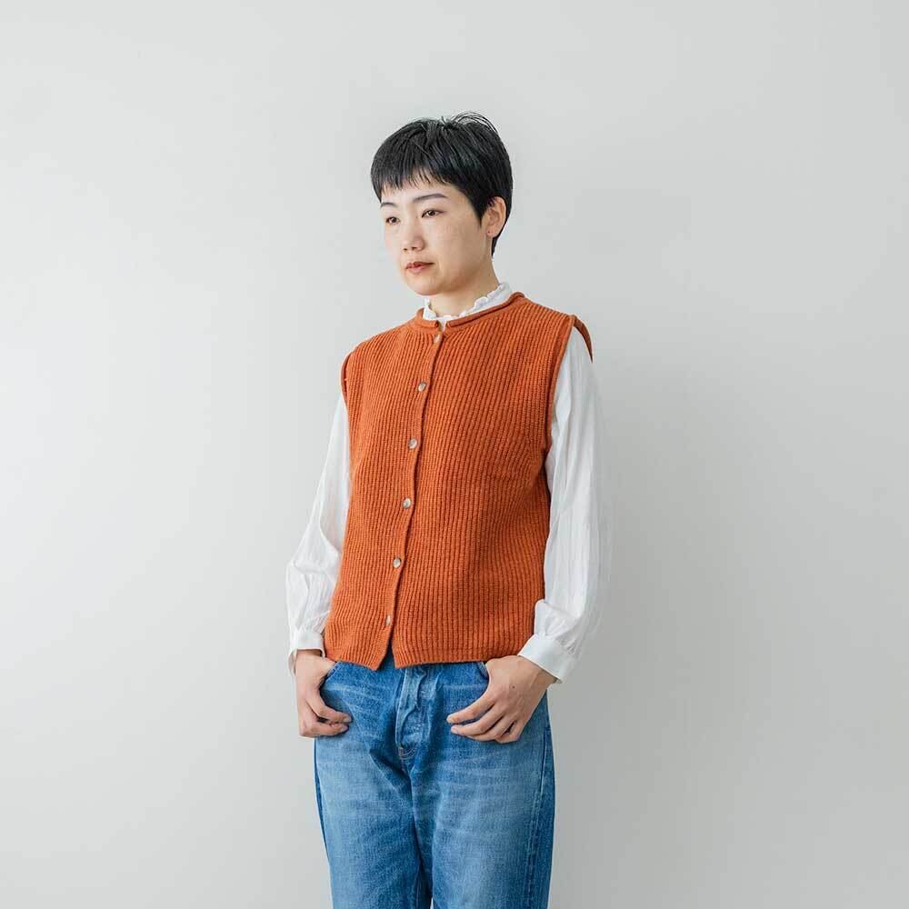 mao made 2WAYあぜ編みベスト