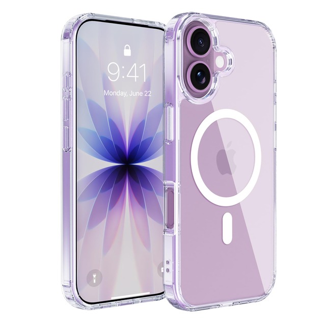 EUMADOVE iPhone 17 用 ケース Magsafe対応 米軍MIL規格 透明 ワイヤレス充電