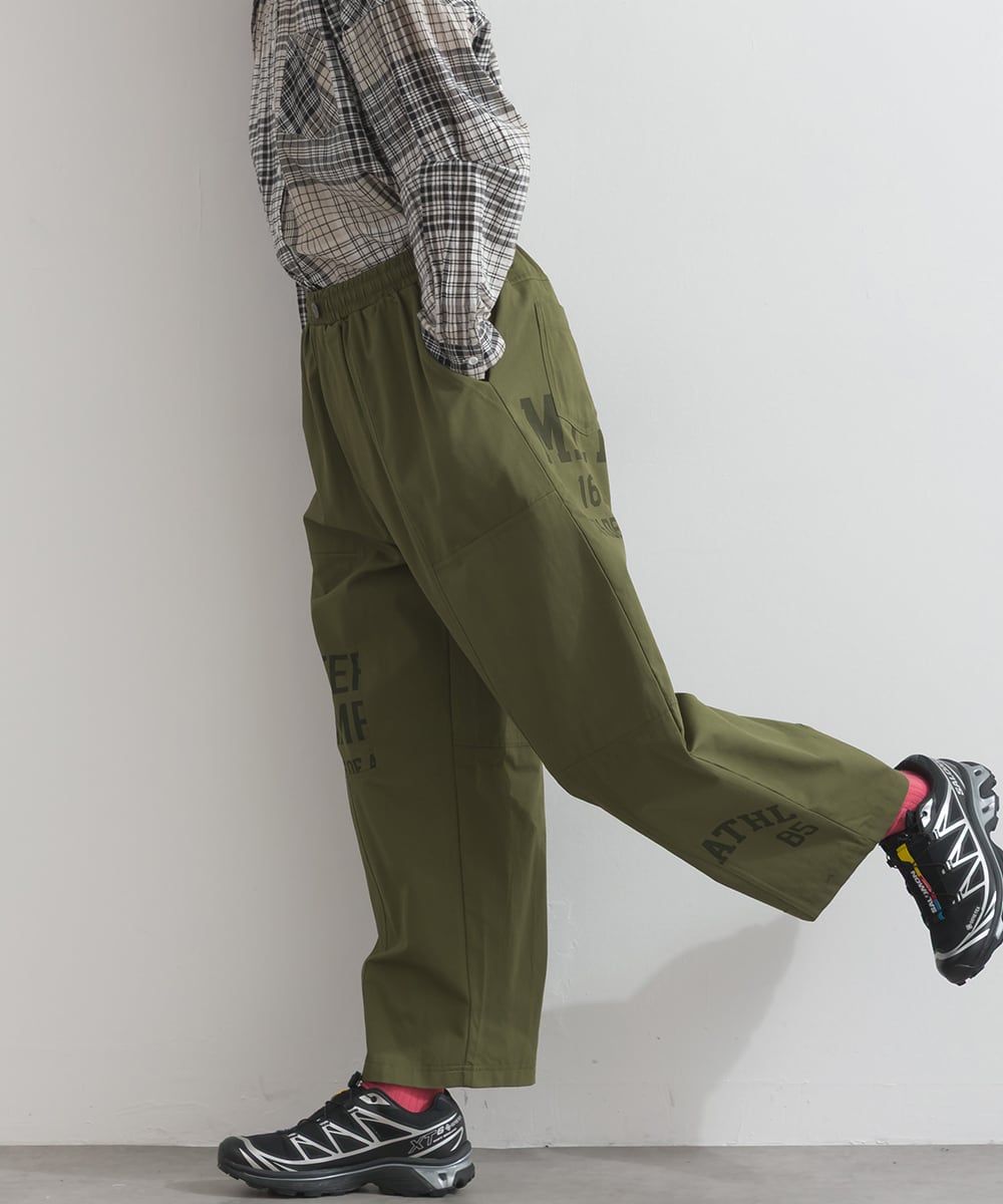 K261040 ロゴプリントツイルワークパンツ / Logo Print Twill Work