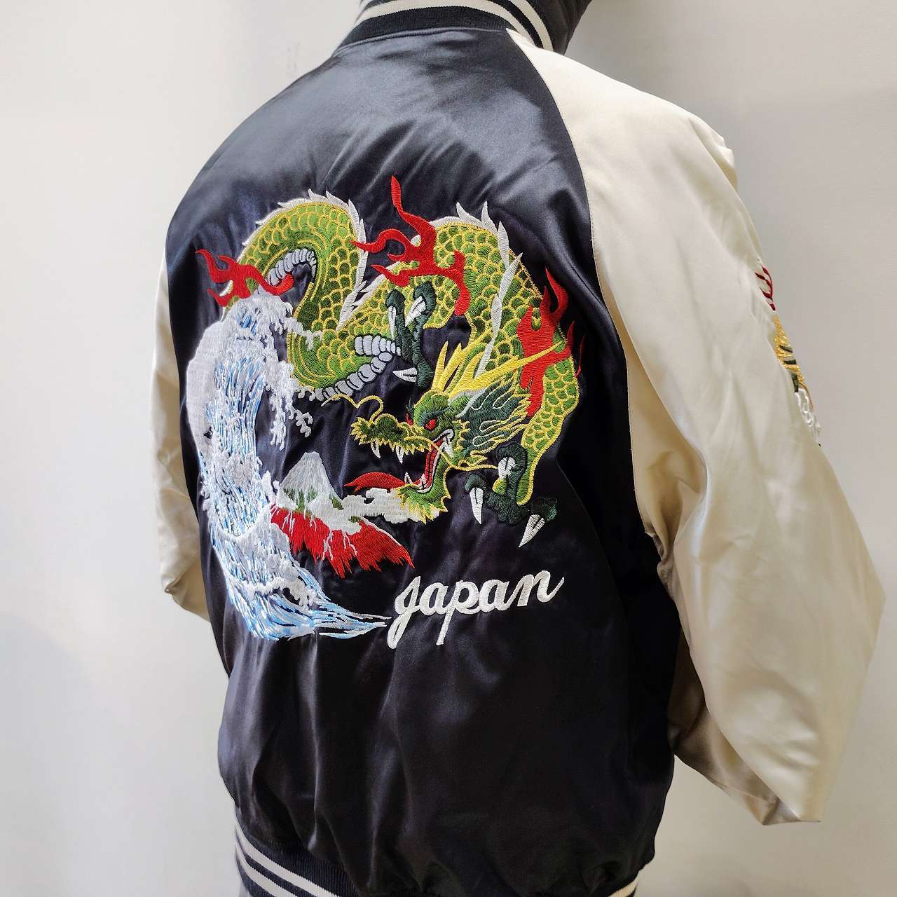 波龍刺繍 スカジャン L LLサイズ Embroidered jumper(SUKAJYAN